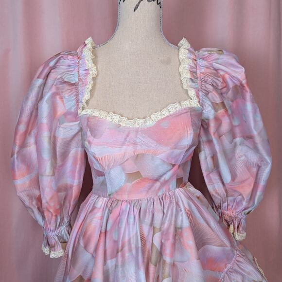 Selkie Sugar Mushroom Tree Hugger Dress Pink Size XS - Picture 12 of 16